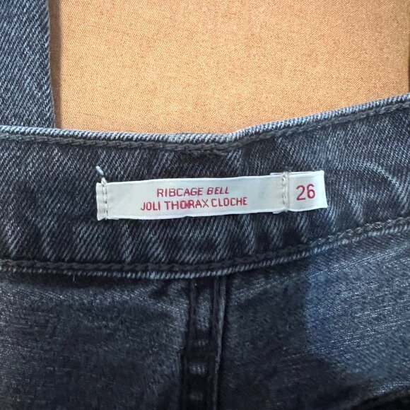 Levi's Ribcage Bell wide leg Women's Jeans in Black Gray - Picture 6 of 7